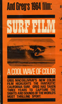 Surf Movie.  A Cool Wave of Color Surf Movie Poster from 1964 by Greg Macgillivary